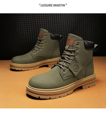 Men's Boots Plus Size Vintage Leather Worker Boot