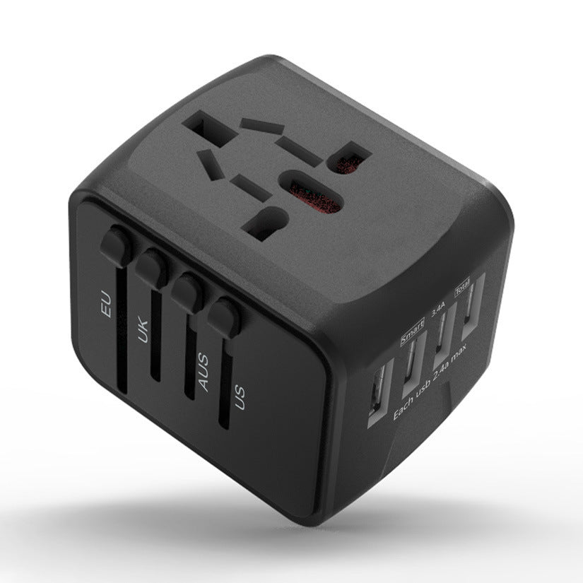 Multifunktionell reseladdningsdocka med 4 USB-omvandlare