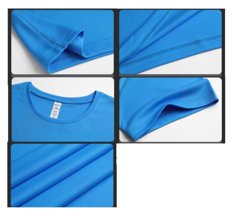 Transpiration à séchage rapide, T-shirt à manches courtes et col rond