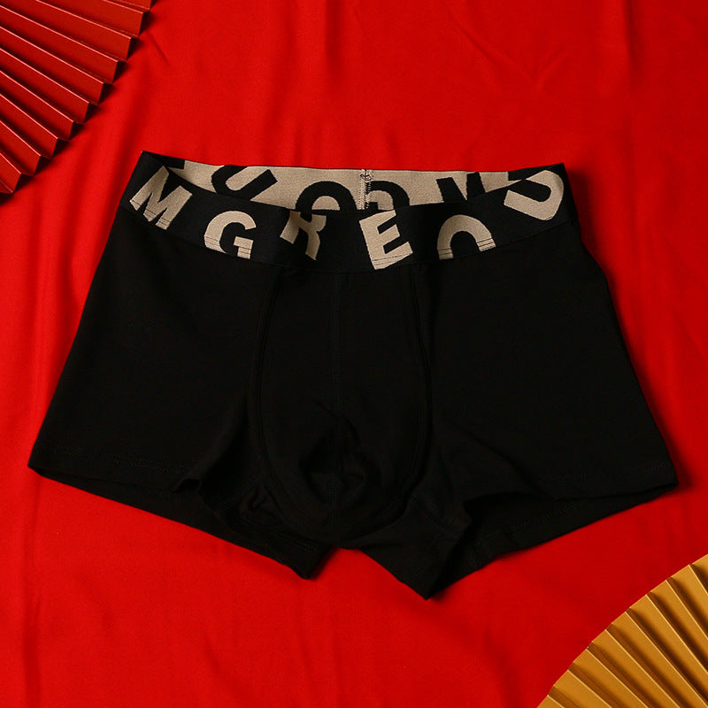 Herrunderkläder i ren bomull, festliga, klarröda boxershorts med medelhög midja