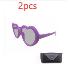 Heart-Shaped Light Love Special Effects Glasses Love Glasses Fashion Sunglasses
