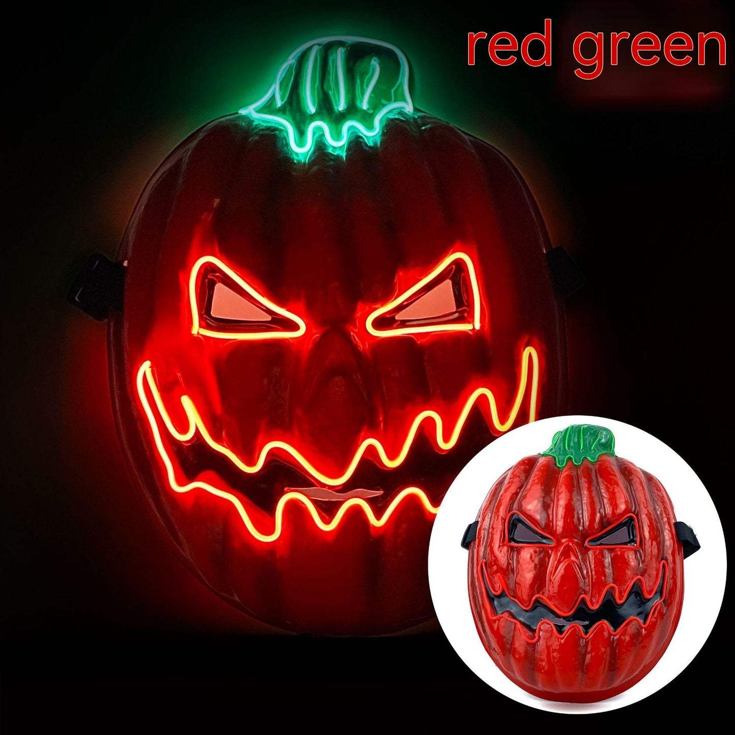 Boule de fête d'Halloween tête de citrouille horreur LED lumineuse
