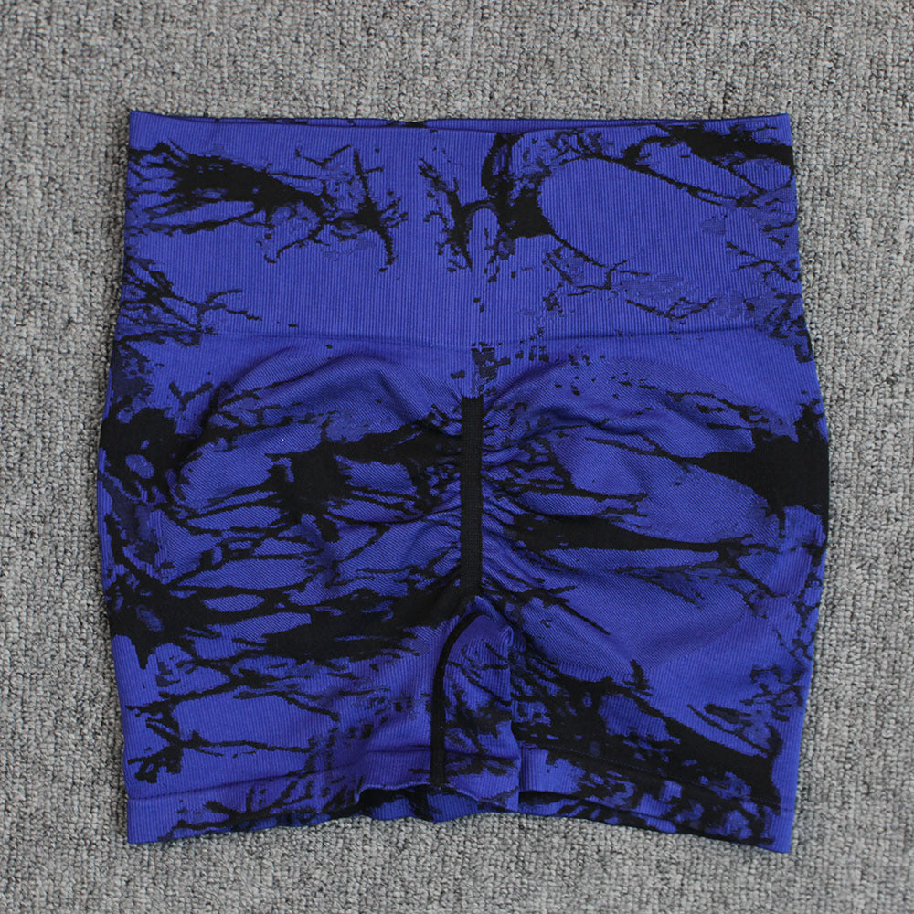 Pantalon de Yoga imprimé Tie-dye, short de Fitness à séchage rapide, Sexy, taille haute, Leggings de levage des hanches, pour femmes, été
