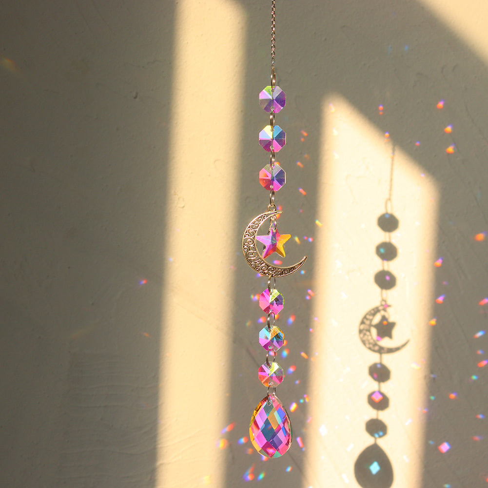 Summer Home Vacation - Suncatcher Crystal Sun and Moon Crystals Prism Rainbow