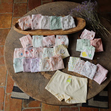 Boxer en coton pour filles, slip de dessin animé, culotte pour bébé, short