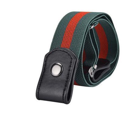 Men's Leather Slim Stretch Invisible Jeans Lazy Belt - Seamless Comfort