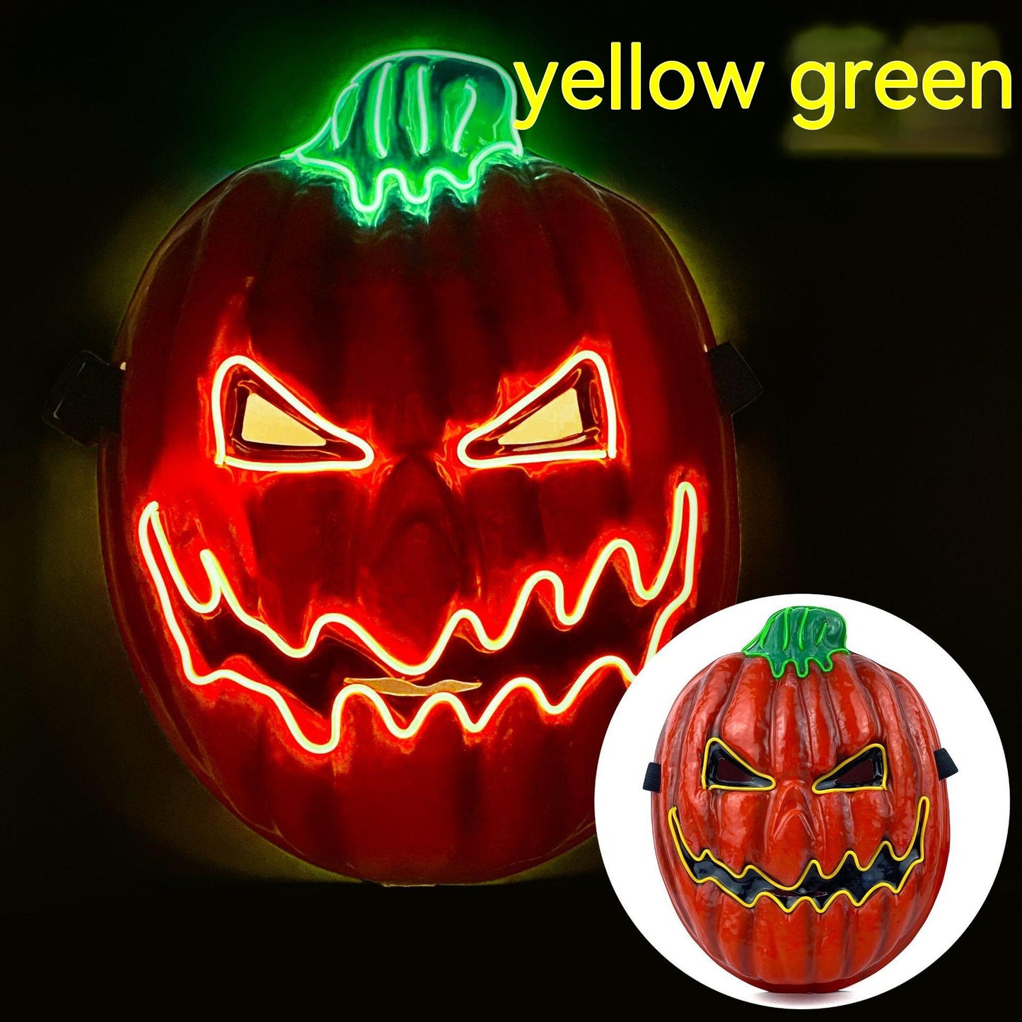 Boule de fête d'Halloween tête de citrouille horreur LED lumineuse