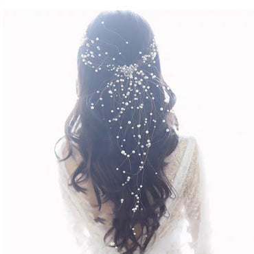 Coiffure de mariée faite à la main avec perles, bandeau féerique, Super fée