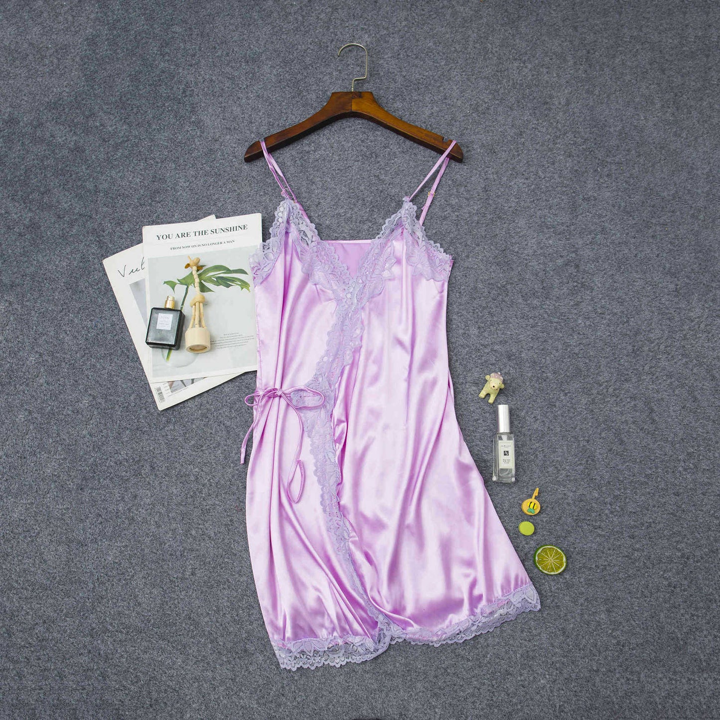 Women's Elastic Satin Nightdress - Luxury Home Pajamas
