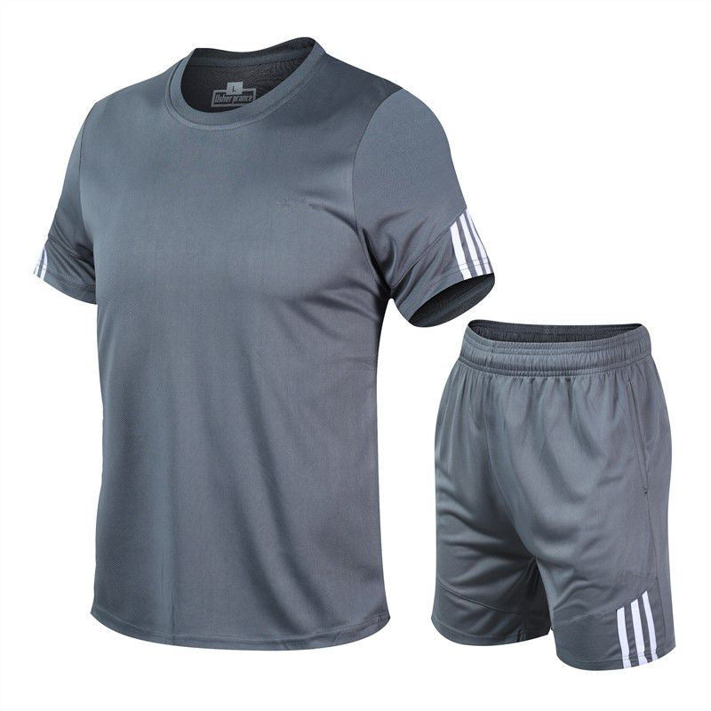 Costume de sport pour hommes, survêtement de course, vêtements de sport deux pièces à séchage rapide