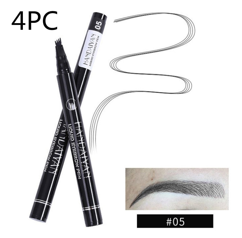 Microblading ögonbryn Pencil Vattentät Gaffel Tip Tattoo Pen Tinted Fin Sketch Ögonbryn Pennor Lång varaktigt ögonbryn