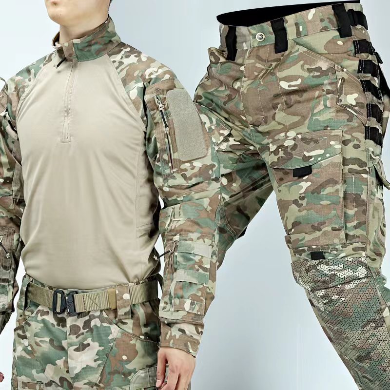 Costume de Camouflage pour hommes, vêtements de grenouille à manches longues, vêtements d'entraînement de printemps et d'automne