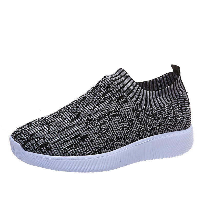 Stripe Knit Sock Sneakers - Unisex Athletic Flats - Versatile Collection