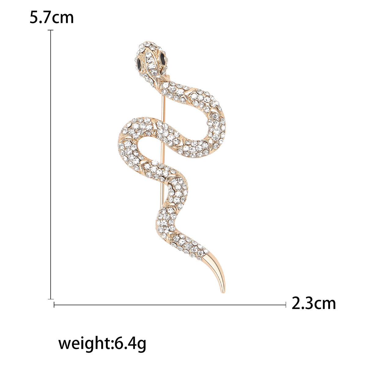 Koreansk stil Kreativ strass Orm Brosch Ins Mode Enkla Kläder Accessoarer Personlighet Legering Djurnål