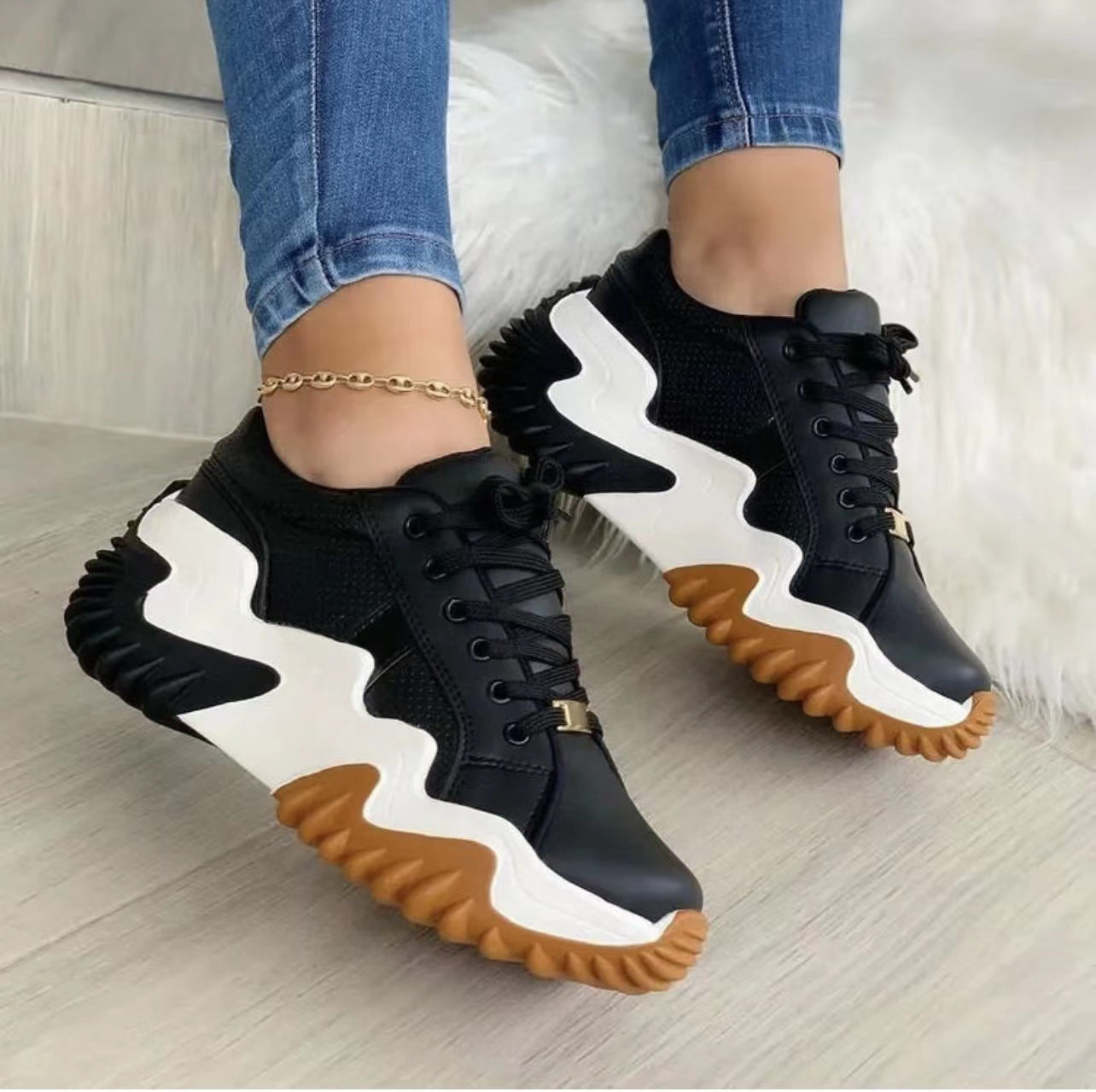 Dam Skor Sneakers med snörning