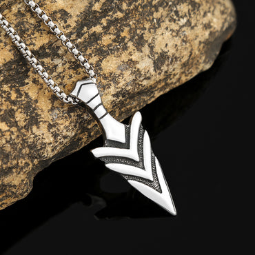 Triangle Spear Stainless Steel Necklace For Men