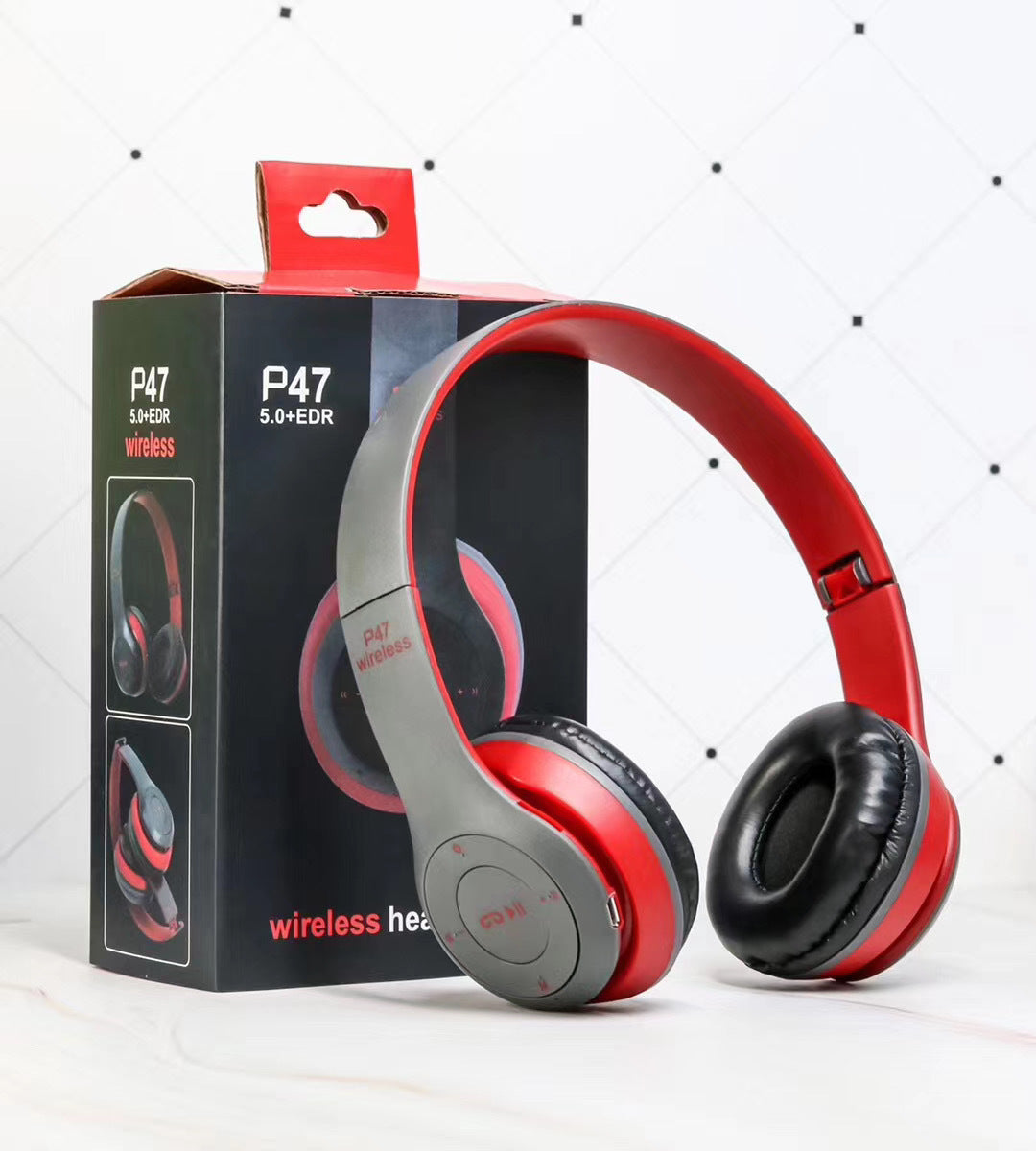 Trådlösa headset med hopfällbara stereobas Bluetooth-hörlurar barnflicka hjälm present, med mikrofon USB Bluetooth 5.0-adapter för TV-spel