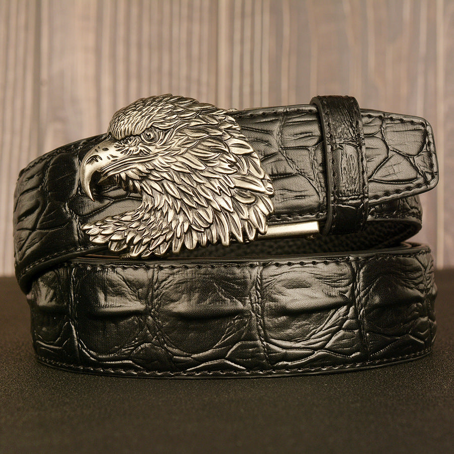Double cuir pour hommes avec boucle de ceinture automatique