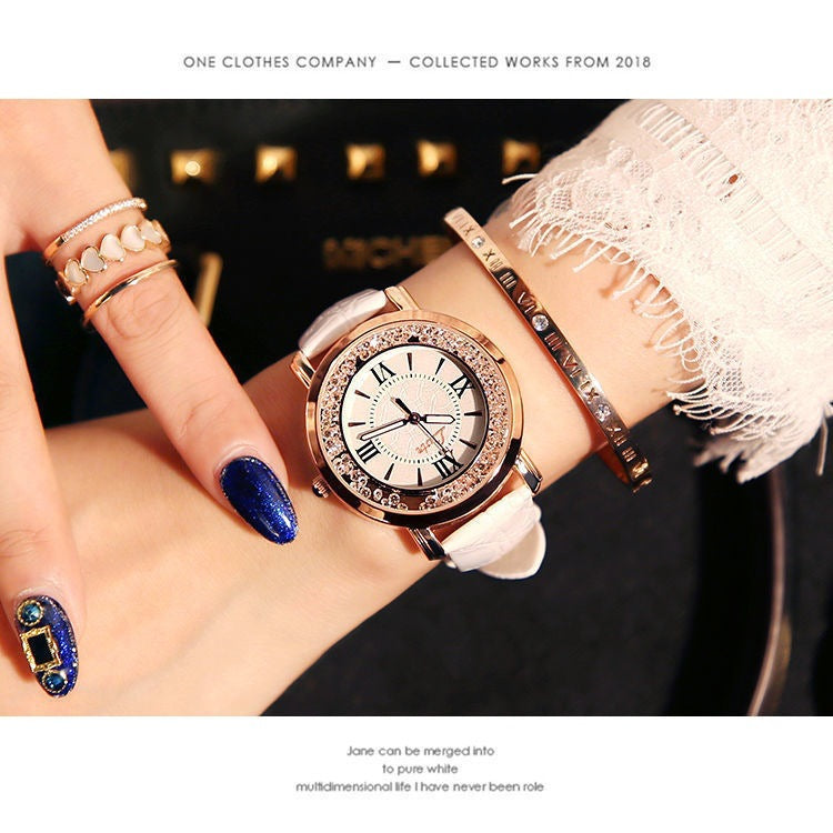 Montre à strass Mobile pour femme, mode coréenne, tendance, étudiante, rétro, ceinture, montre à quartz