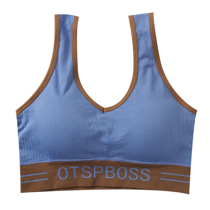 Sports Yoga Breathable Vest Women Tube Top Letter Underwear