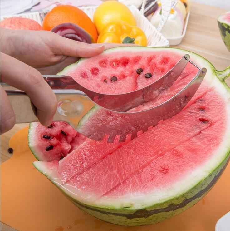 Rostfritt stål Cutter för vattenmelon Hami Melon Pitaya Pawpaw