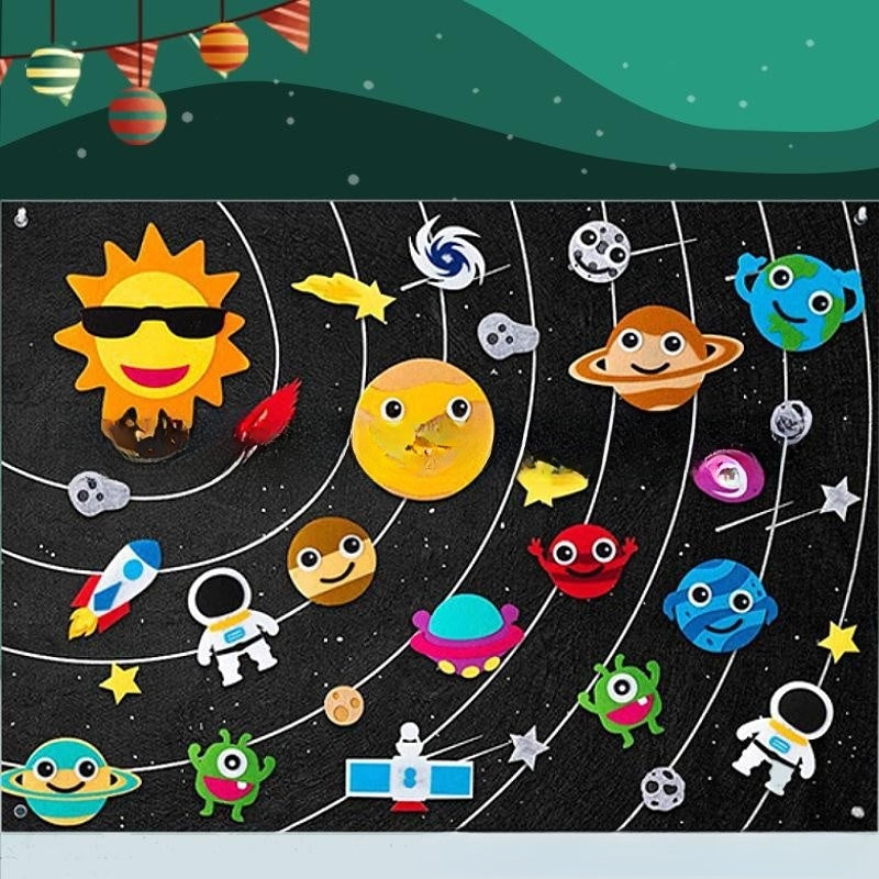 Pack de jeu en feutre tridimensionnel pour enfants, éducation précoce 3, bricolage, planche d'histoire, planche d'apprentissage, impression d'animaux dinosaures