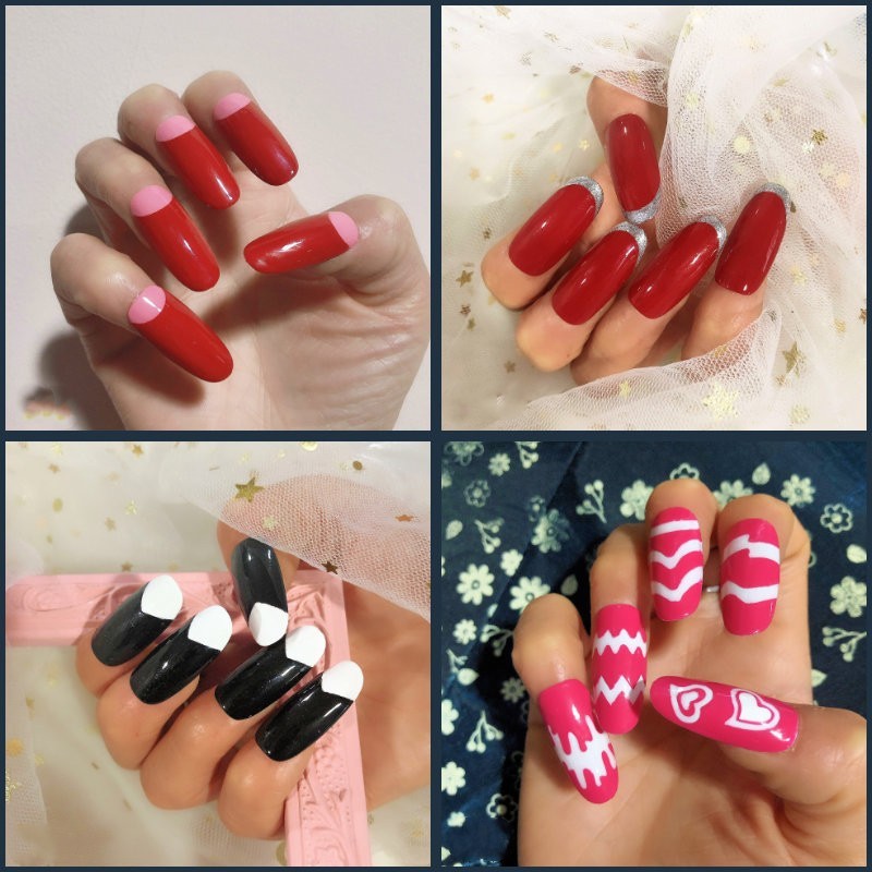 French Manicure Smile Stickers - White