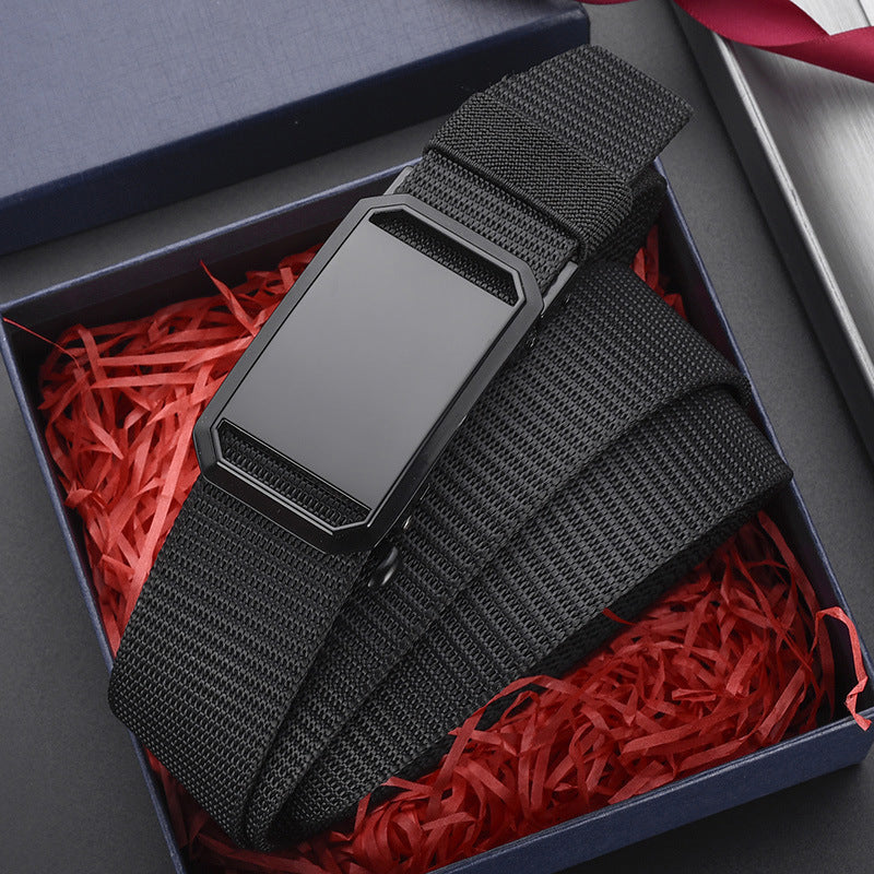 Men's Toothless Automatic Buckle Canvas Belt - Infinite Adjustment