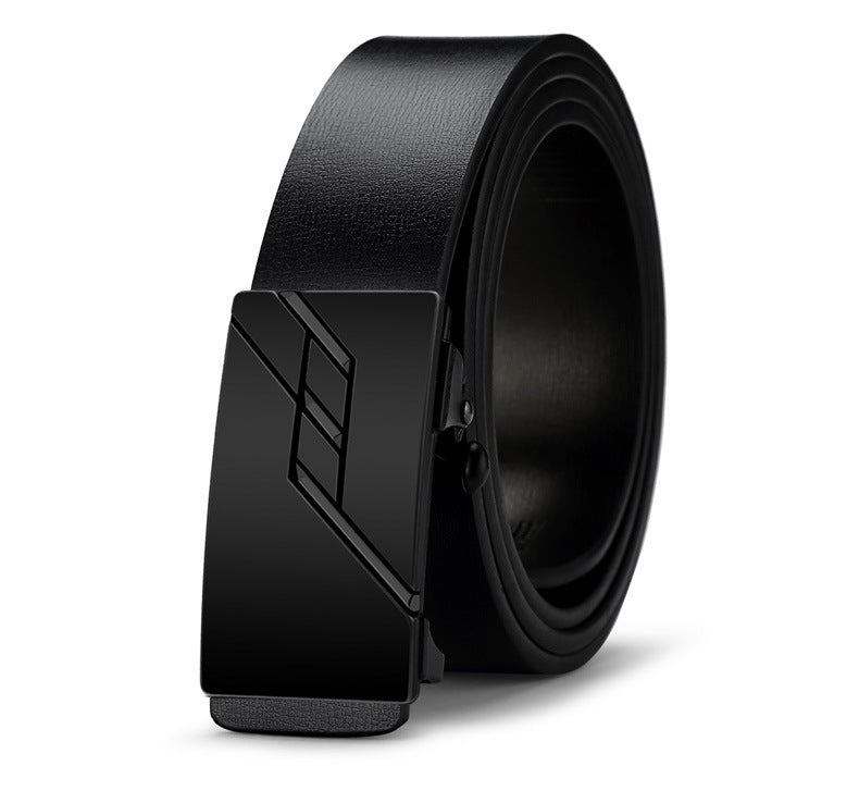 Men's Automatic Leather Buckle Cowhide Casual Business Belt - Versatile Professional