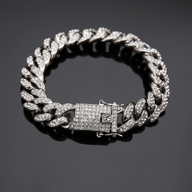 Kubanskt armband diamant kubansk länkkedja hiphop-smycken
