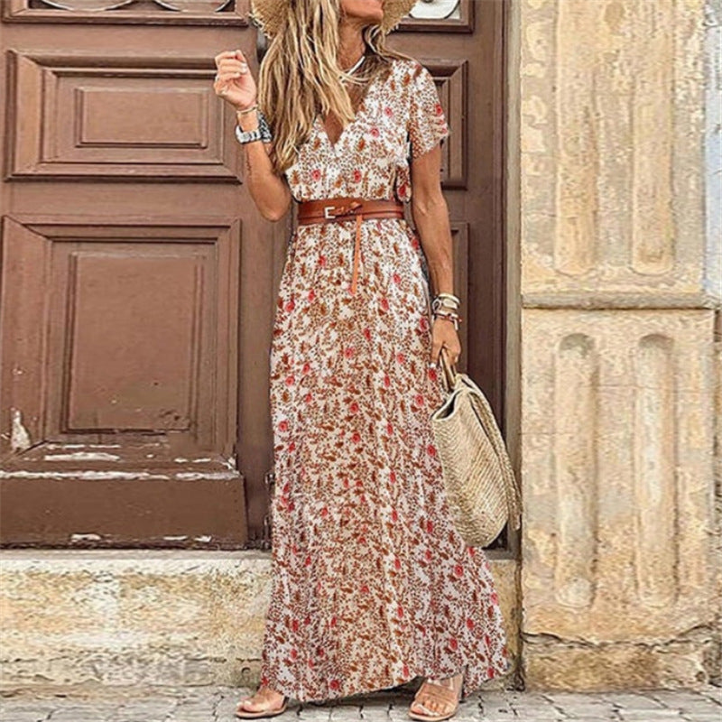 Robe longue élégante en dentelle pour femmes, jupe longue