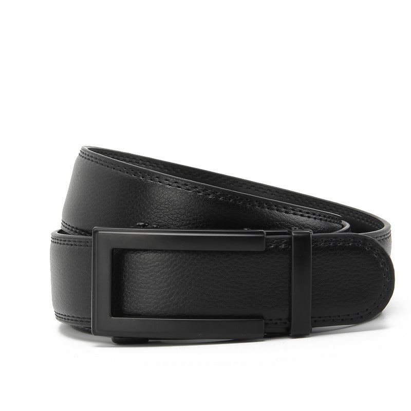 Men's Two-Layer Cowhide Leather Automatic Buckle Business Casual Belt - Superior Construction
