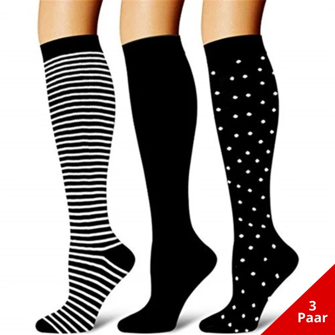 Ladies löpar stretch kompression sport strumpor