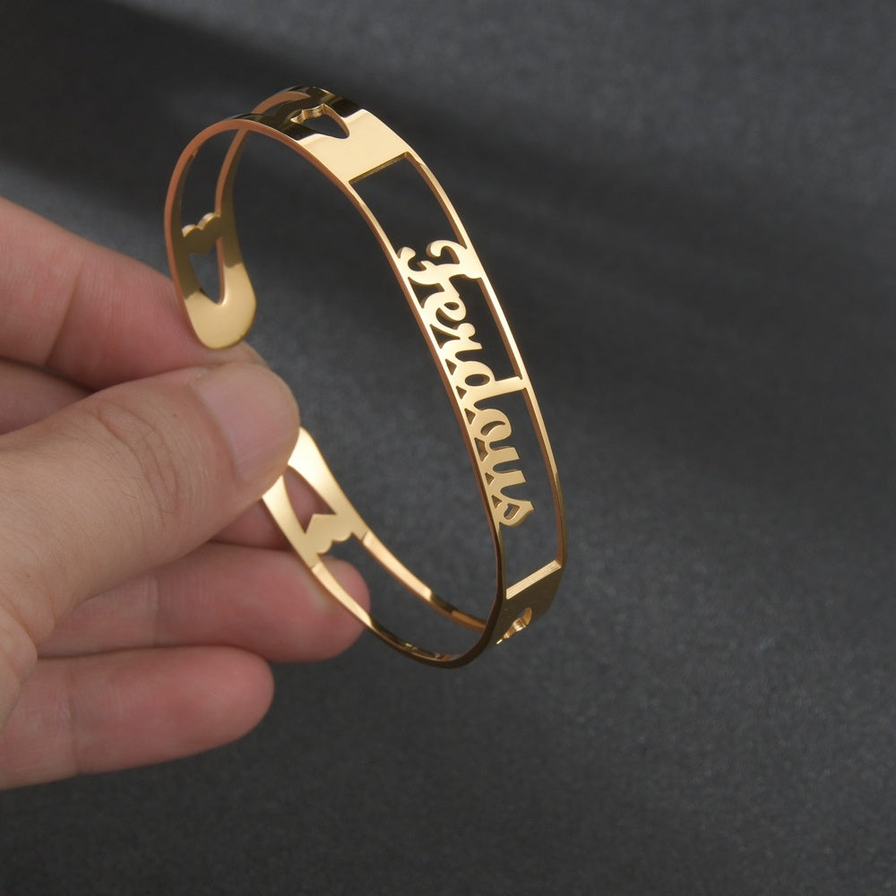 Electroplated English Alphabet Bracelet