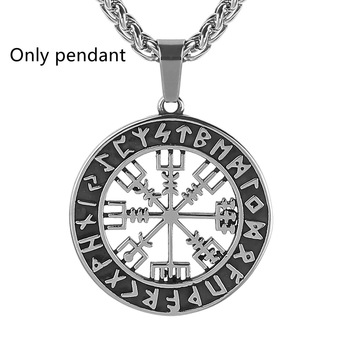 Lun Rune hänge halsband män