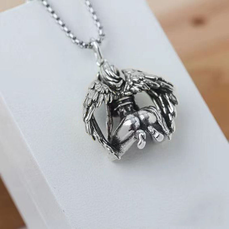 Smycken Demon Angel halsband hängsmycke för män och kvinnor