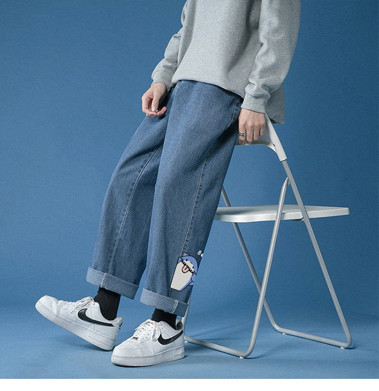 Casual byxor ljusa jeans för män