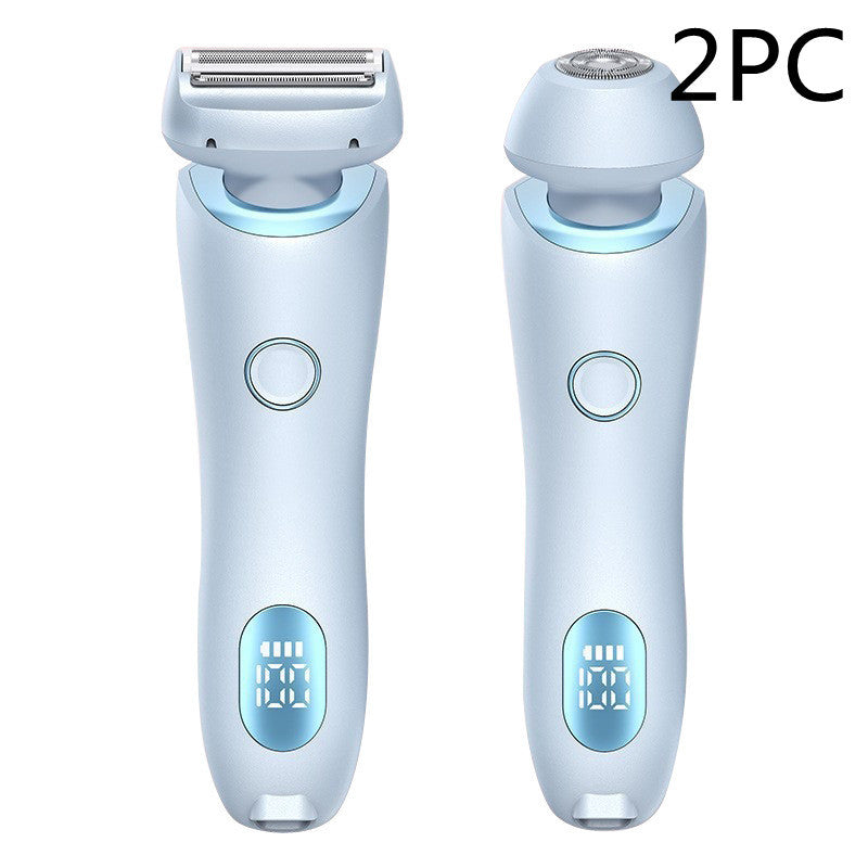 2 i 1 hårborttagning epilator USB uppladdningsbar trimmer kvinnor kroppsrakhyvel ansikte ben armhåla bikini hand blygd rakapparat hårborttagare