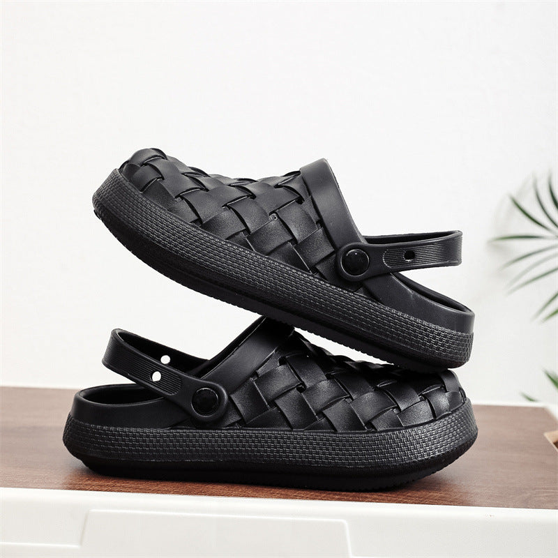 Women's Cross-Woven Platform Garden Clogs