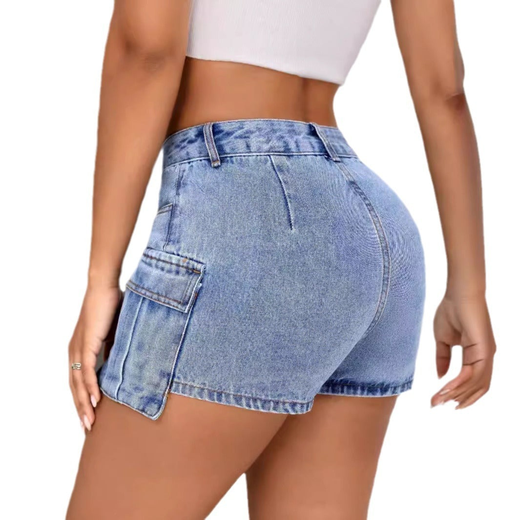 Holiday Comfort Fashion - Women's Slim Fit Denim Shorts