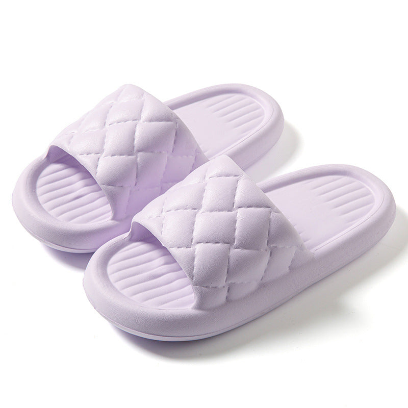 Unisex Rhombus EVA Summer Slippers - Non-Slip Lightweight