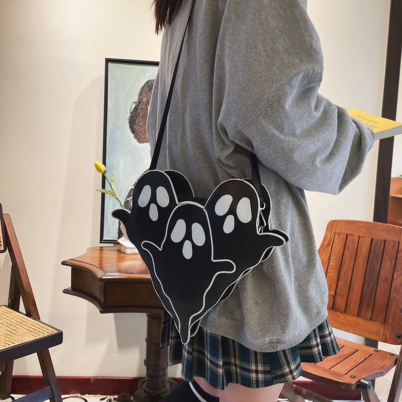 3D Ghost Phone Purse - Cute Halloween Crossbody Bag with Cartoon Character Design