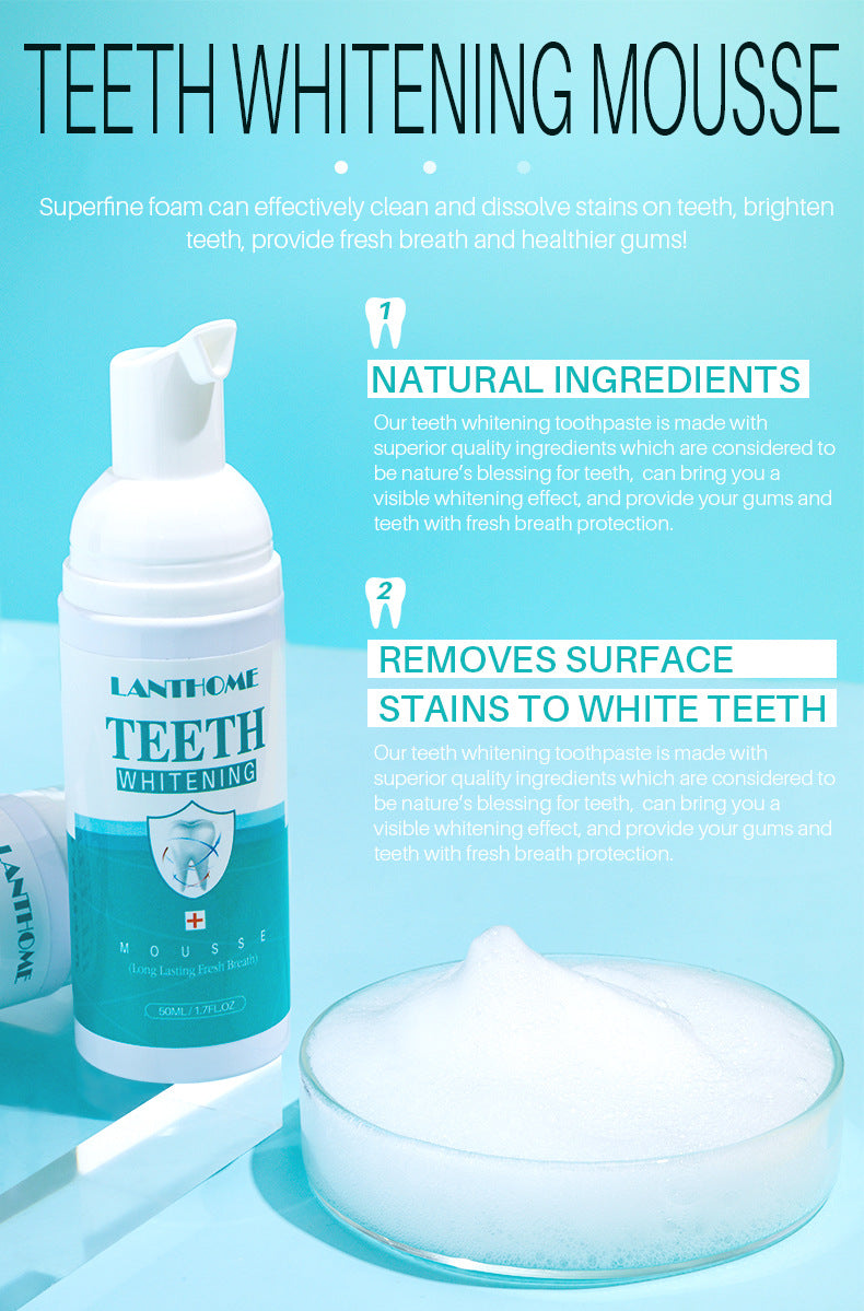 Tandblekningsmousse Rengöring Tandvård Oral Cleaning Care Skum
