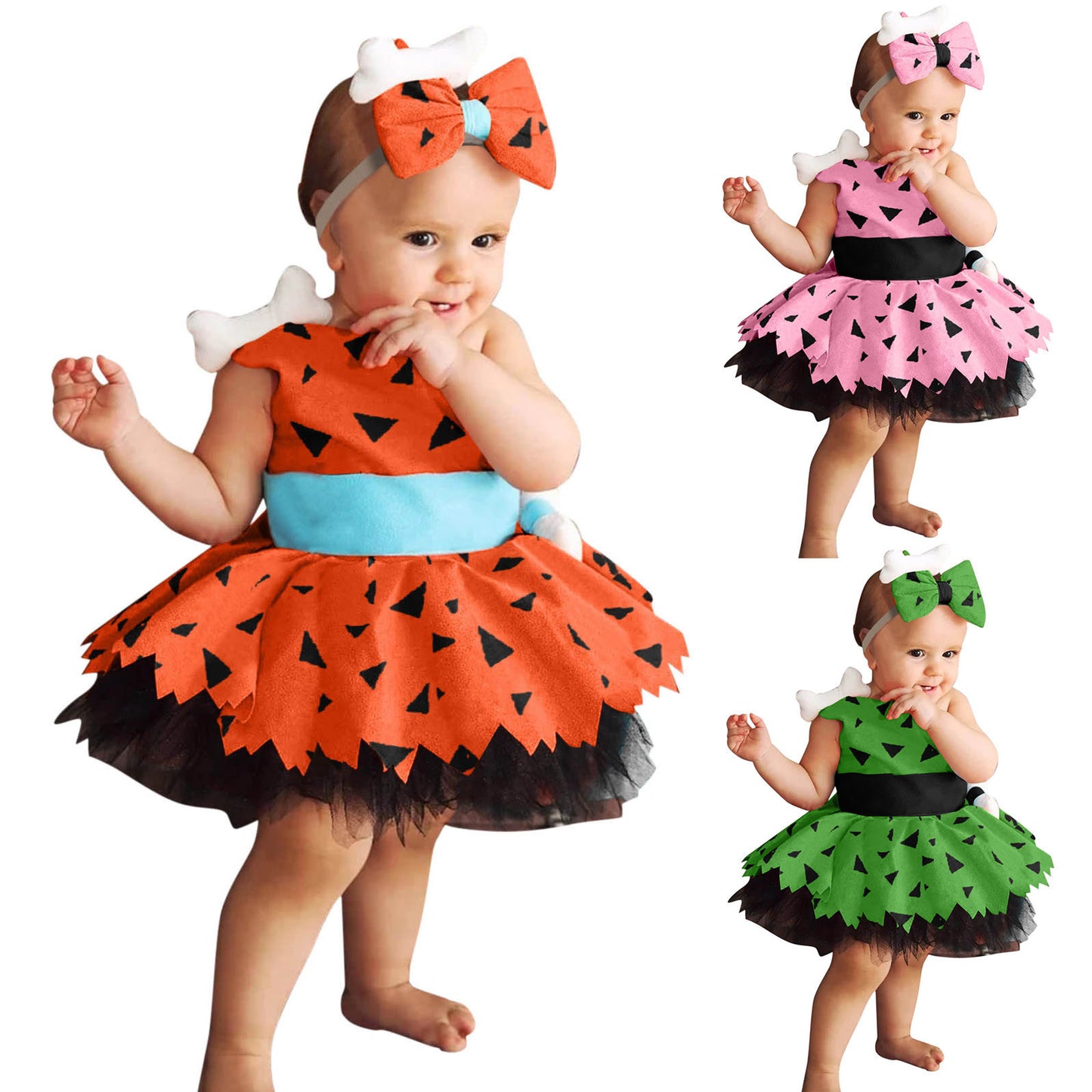 Costume de costume d'Halloween simple en maille pour filles