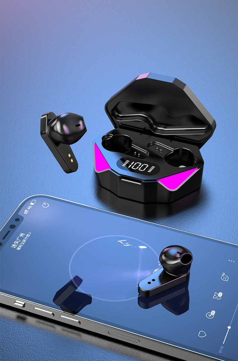 Trådlösa spelhörlurar No Delay Brusreducering Bluetooth-hörlurar HIFI-ljud E-Sport Game Headset med mikrofon