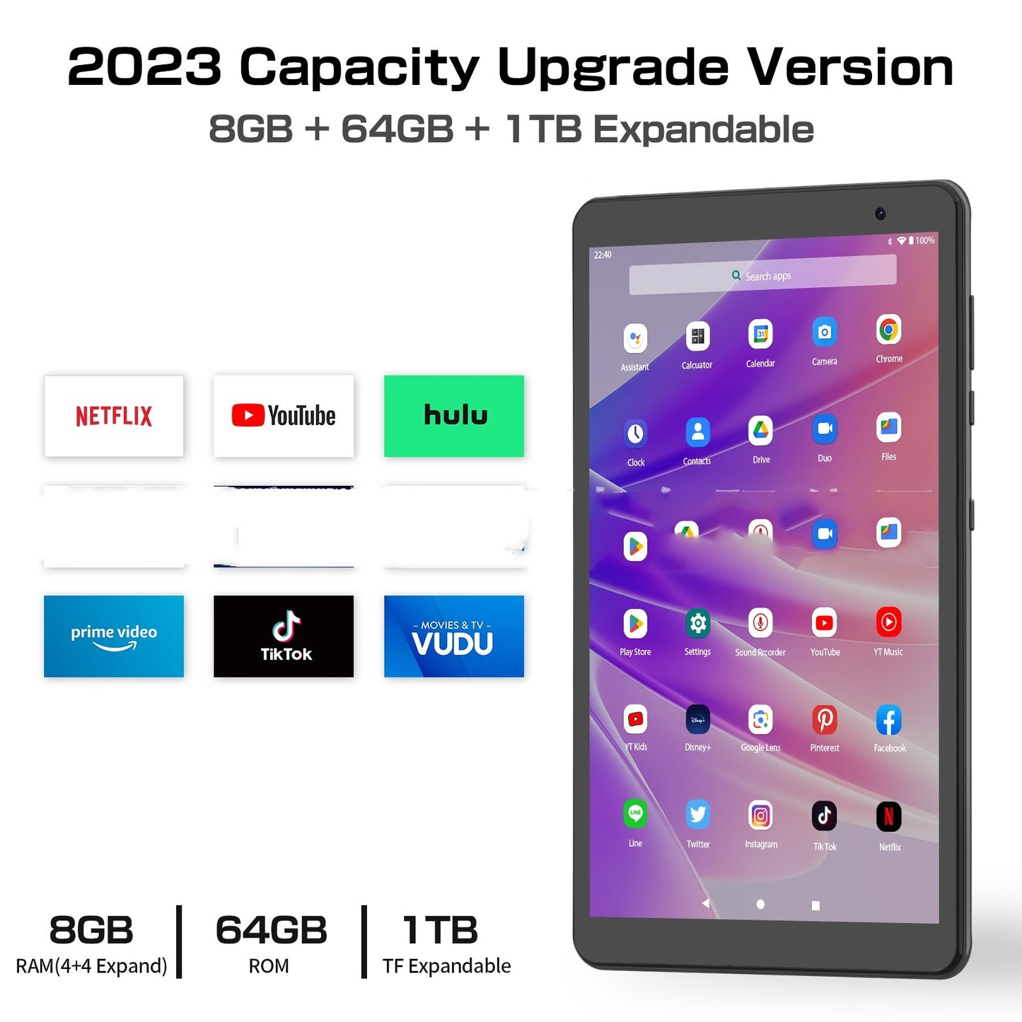 8-tums åttakärnig Tablet PC Android 13 System 64g stor kapacitet