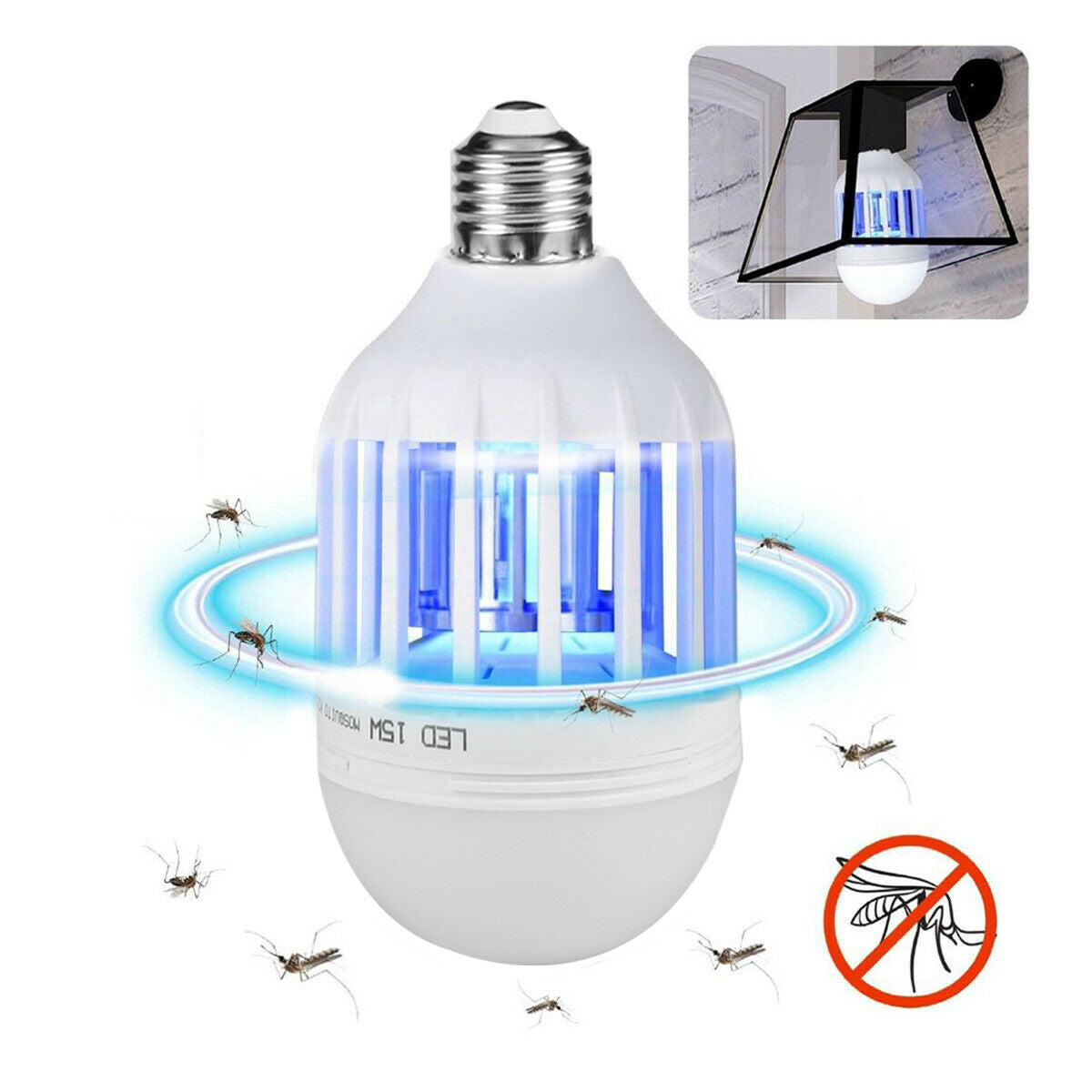 Bug Zapper ampoule moustique lampe piège à mouches tueur intérieur extérieur insecte E26 E27