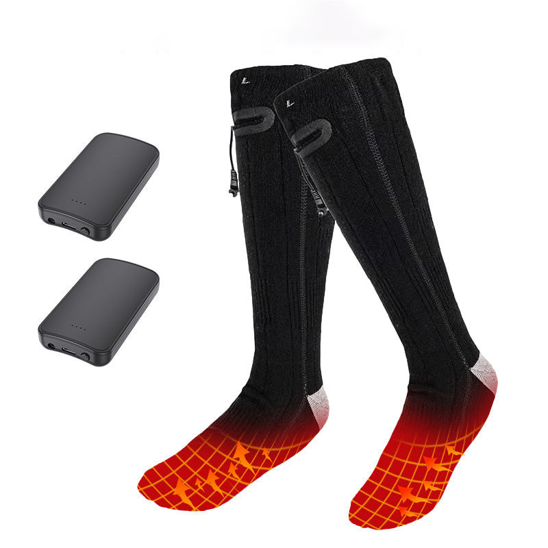 Electric Heated Socks - Rechargeable Foot Warmers with Battery Pack