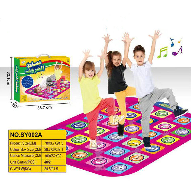 Tapis de danse éducatif pour enfants, Alphabet arabe et anglais du moyen-orient, apprentissage et éducation