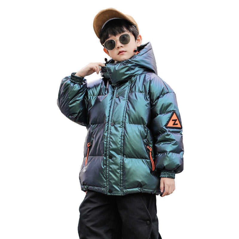 Veste d'hiver épaisse en duvet de canard blanc pour enfants, Style occidental, grands enfants